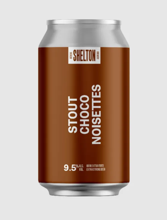 Canette de Stout Choco Noisettes de Shelton, 9,5 % alc./vol.