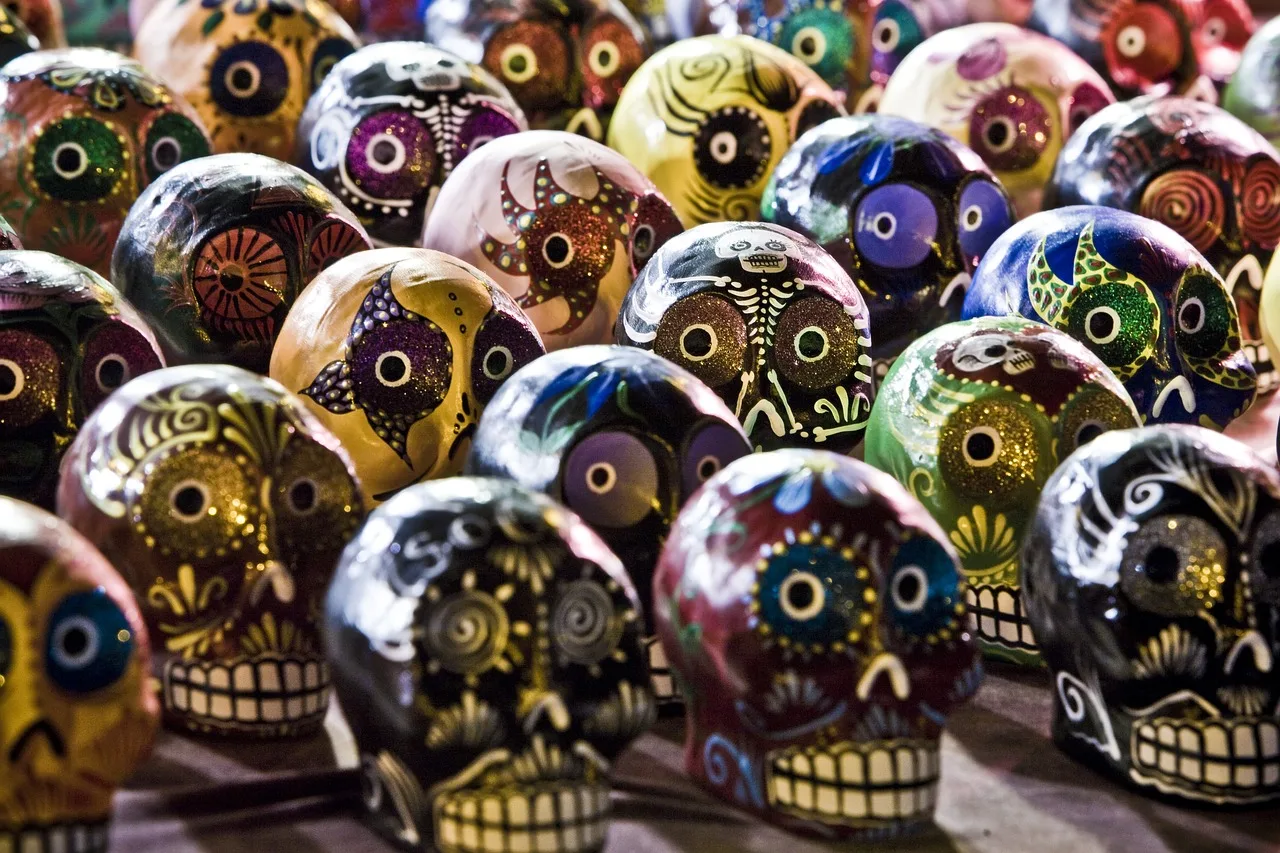 crânes en sucre, culture, la peinture, crânes, dia de los muertos, mexicains, mexique, morte
