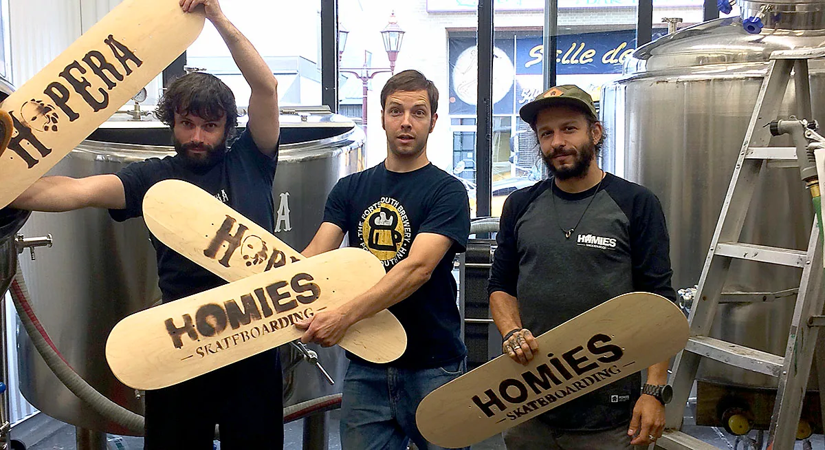 Et HopEra créa la bière au skateboard