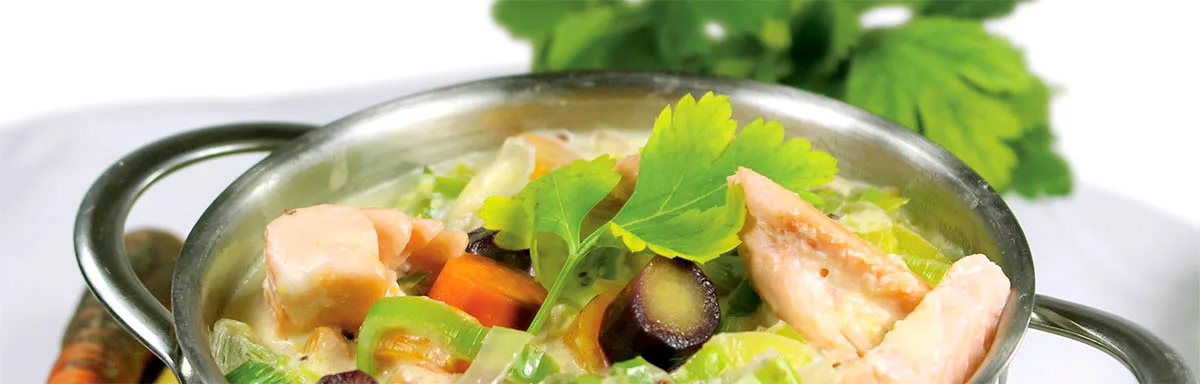 Blanquette de saumon à la blanche douce