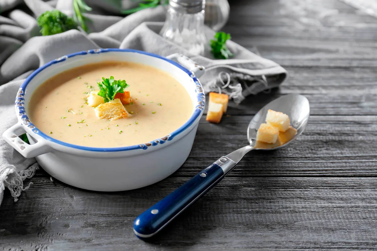 Potage cheddar et bière