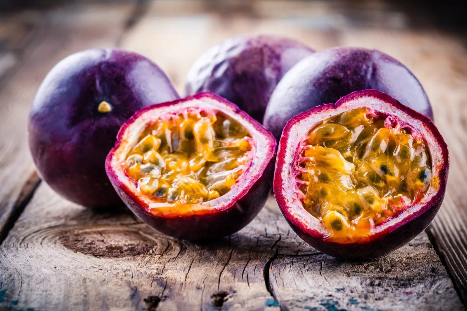 ripe organic passion fruit
