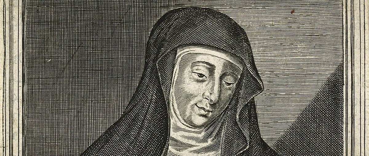 Gravure de V0002761 Hildegard von Bingen par W. Marshall.